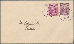 06981 Malaiische Staaten - Sarawak: 1938, 1 C Purple And 4 C Bright Purple, Mixed Franking On Cover With V - Other & Unclassified