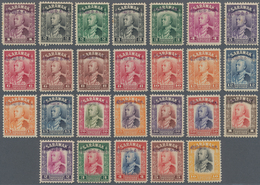 07001 Malaiische Staaten - Sarawak: 1942, 1 C.-$10, Cpl. Set Of 26, Unused Mounted Mint, $3 Pencil Sign On - Andere & Zonder Classificatie