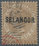 07024 Malaiische Staaten - Selangor: 1881, Straits Settlements QV 2c. Brown With Wmk. Crown CC With Black - Selangor