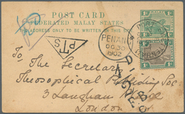 07060 Malaiische Staaten - Selangor: 1902 PORT SWETTENHAM: Postage Due Triangle Handstamp "PTS" (Proud UP2 - Selangor