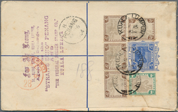 07064 Malaiische Staaten - Selangor: 1904, 1c. Grey/green And Four Copies 3c. Grey/brown Uprating A Regist - Selangor