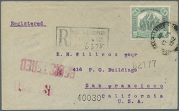 07075 Malaiische Staaten - Selangor: 1912 Registered Cover From Kuala Lumpur To San Francisco, USA Franked - Selangor