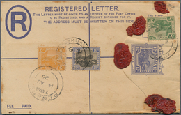 07120 Malaiische Staaten - Selangor: 1926, KUALA KUBU: Federated Malay States Registered Letter 12c. Blue - Selangor