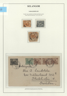 07125 Malaiische Staaten - Selangor: 1928, SABAK BERNAM: Federated Malay States Tiger 1c. Black, 2c. Green - Selangor