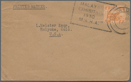 07136 Malaiische Staaten - Selangor: 1930 (9.4.), Printed Matter Bearing Single 4c. Orange Tiger Stamp Use - Selangor