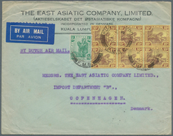 07170 Malaiische Staaten - Selangor: 1934 (2.1.), Federated Malay States Tiger 10c. Purple On Yellow Block - Selangor