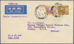 07177 Malaiische Staaten - Selangor: 1934 (28.4.), Airmail Cover Endorsed 'Imperial / Kuala Lumpur-London' - Selangor