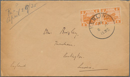 07190 Malaiische Staaten - Selangor: 1935, KERLING: Federated Malay States Tiger 4c. Orange Horiz. Pair Us - Selangor