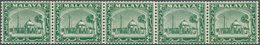 07212 Malaiische Staaten - Selangor: 1936, 2c. Green Strip Of Five With Coil Join, Unmounted Mint. - Selangor