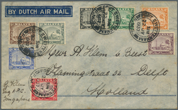 07231 Malaiische Staaten - Selangor: 1937 PORT SWETTENHAM: Printed "BY DUTCH AIR MAIL" Envelope Used From - Selangor