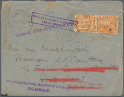 07251 Malaiische Staaten - Selangor: 1938, 2 X 4 C Orange Multiple Franking On Cover With Machine Slogan C - Selangor