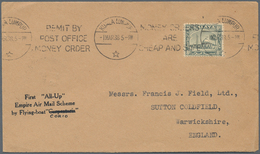 07259 Malaiische Staaten - Selangor: 1938 (1.3.), Mosque Definitive 8c. Grey Single Use On Cover With Mach - Selangor