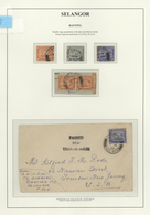 07271 Malaiische Staaten - Selangor: 1939, BANTING: Mosque 12c. Ultramarine Single Use On Cover With Fine - Selangor