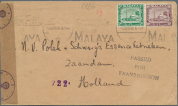 07279 Malaiische Staaten - Selangor: 1940 (5.4.), Mosque 10c. Purple And 2c. Green Used On Cover From Kual - Selangor