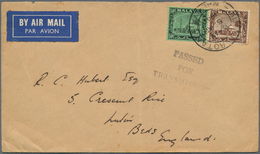 07285 Malaiische Staaten - Selangor: 1940 (5.4.), Airmail Cover Bearing Mosque 50c. Black On Emerald And 5 - Selangor