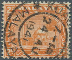 07306 Malaiische Staaten - Selangor: 1941, 2c. Orange, Ordinary Paper, Perf. 14:14½, Perfectly Oblit. "KUL - Selangor