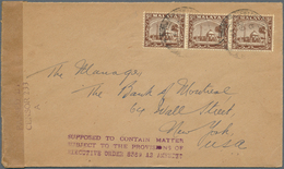 07307 Malaiische Staaten - Selangor: 1941, 3 X 5 C Brown, Multiple Franking On Cover From BRICKFIELDS ROAD - Selangor