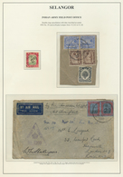 07321 Malaiische Staaten - Selangor: 1941-42 Indian Field Post In Selangor: Album Page Showing 1) Airmail - Selangor