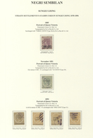 07409 Malaiische Staaten - Sungei Ujong: 1885/1892 (ca.), STRAITS SETTLEMENTS USED IN SUNGEI UJONG: Six Si - Other & Unclassified
