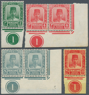 07420 Malaiische Staaten - Trengganu: 1921/1938, Sultan Suleiman With Mult Script CA Wmk. Four Different V - Trengganu