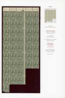 07425 Malaiische Staaten - Trengganu: 1922, Malaya-Borneo Exhibition 2c. Green Irregular Block Of 41 (+ On - Trengganu