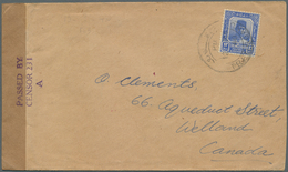 07437 Malaiische Staaten - Trengganu: 1939/1940, Three Censored Covers Bearing Different Stamps 'Sultan Za - Trengganu