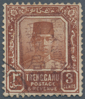 07446 Malaiische Staaten - Trengganu: Japanese Occupation, 1942, 3 C. Brown With Small Seal In Brown, Used - Trengganu