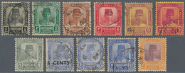 07460 Malaiische Staaten - Trengganu: Japanese Occupation, 1942, Trengganu Stamps Used Unoverprinted Durin - Trengganu