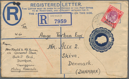 07470 Malaiische Staaten - Trengganu: 1948 (8.2.), Registered Letter Of The Military Administration KGVI 1 - Trengganu