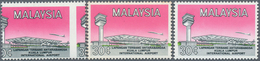 07487 Malaysia: 1965, Opening Of International Airport Kuala Lumpur 30c. Two Stamps Incl. One With SHIFTED - Malesia (1964-...)