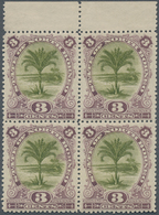 07530 Nordborneo: 1894, Sago Palm 3c. Olive-green And VIOLET Block Of Four From Upper Margin, Mint Never H - Nordborneo (...-1963)