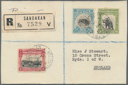 07559 Nordborneo: 1937 (16.8.), Pictorial Definitives 10c. Wild Boar, 8c. Ploughing With Buffalo And 6c. S - Borneo Del Nord (...-1963)