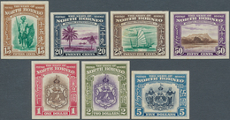 07563 Nordborneo: 1939, Pictorial And Coat Of Arms Definitives Complete Set Of 15 In IMPERFORATE PROOFS In - Borneo Del Nord (...-1963)