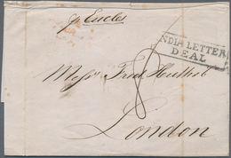 07585 Singapur: 1845, Stampless Folded Letter Cover (bends), Manuscript Dated Singapore, February 7th 1845 - Singapour (...-1959)