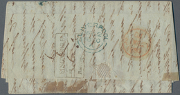 07586 Singapur: 1850, Stampless Folded Letter Cover From Singapore, Addressed To A Merchant In New York Vi - Singapour (...-1959)