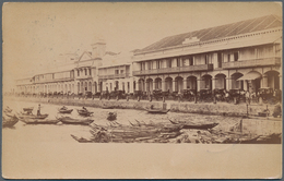 07605 Singapur: 1901 (6.7.), Straits Settlements Stat. Postcard QV 3c. Carmine With Affixed PHOTOGRAPH On - Singapour (...-1959)