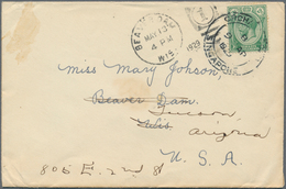 07631 Singapur: 1929, ORCHARD ROAD: Straits Settlements KGV 2c. Green Single Use On Printed Matter With Do - Singapur (...-1959)
