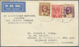 07648 Singapur: 1931, 24 DEC, Airmail Letter With Special 46 C. Per 1/2 Oz Rate "Returun Of Christmas Flig - Singapur (...-1959)