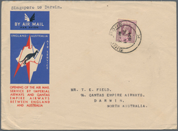 07668 Singapur: 1934, 15 DEC, Special Envelope "Opening Of The Air Mail Service By Imperial Airways And Qu - Singapur (...-1959)