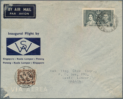 07679 Singapur: 1937, 28 JUN, Special First Flight Cover Printed By Wearne Bros. Ltd For The First Flight - Singapur (...-1959)