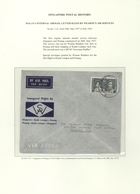 07680 Singapur: 1937, Airmail-Letter 8c. To Penang, - 8c. Per 1/2 0z. From 28th. June 1937 To July 1941 - - Singapur (...-1959)