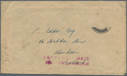 07690 Singapur: 1939, Crash Mail Envelope With Twolined "SALVAGED MAIL/EX CENTURION". Mail Left Malaya In - Singapur (...-1959)