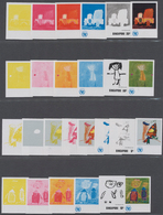 07783 Singapur: 1974, UNICEF - CHILDREN'S DAY - 26 Items; Progressive Plate Proofs For The Set, 26 Stamps. - Singapur (...-1959)