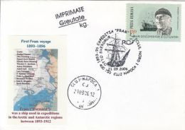 ARCTIC EXPEDITIONS, FRAM SHIP FIRST VOYAGE, NANSEN, SPECIAL COVER, 2006, ROMANIA - Expéditions Arctiques