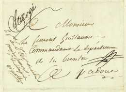 ARMEE D’ITALIE - VIGNOLLE General Milan 1810 LETTRE CHARGE Guillaume De Vaudoncourt Insurrection Tirol - Legerstempels (voor 1900)