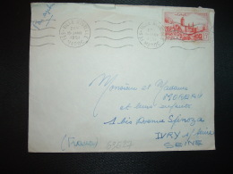 LETTRE Par Avion Pour La FRANCE TP 15F OBL.MEC.15 JANV 1951 FES VILLE NOUVELLE - Covers & Documents