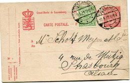 LUXEMBOURG ENTIER POSTAL AVEC AFFRANCHISSEMENT COMPLEMENTAIRE DEPART DUDELANGE 10-5-21 POUR LA FRANCE - Entiers Postaux