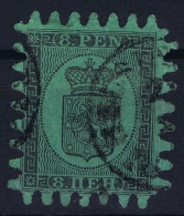 Finland : Mi Nr   6 C  Obl./Gestempelt/used  1860 - Gebruikt