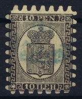 Finland : Mi Nr   7 Bx  Obl./Gestempelt/used  1860 Signed/ Signé/signiert/ Approvato Bühler Cancel In Blue - Oblitérés