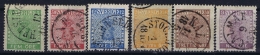 Sweden : Mi Nr 7 - 12   Fa 7 - 12 Obl./Gestempelt/used  1858 Light Fold Nr 7, Nr 12 Signed - Gebruikt